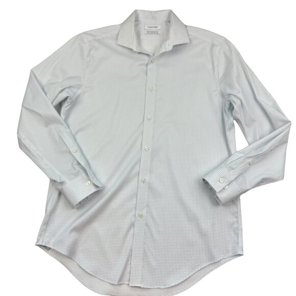 Calvin Klein Infinite Wrinkle-Free Slim Fit Stretch Dress Shirt Men's Size Med. - Picture 1 of 5